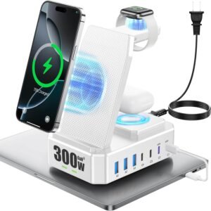 Top Home Equipment 2025 : Zutspzss 10-in-1 Wireless Charging Station, 300W Multi-Device Charger for Apple iPhone