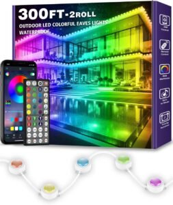 Top Home Equipment 2025 : 300FT Permanent Outdoor RGB Lights, IP67 Waterproof, Smart App Control, Music Sync, Eaves Lights for Garden Decor
