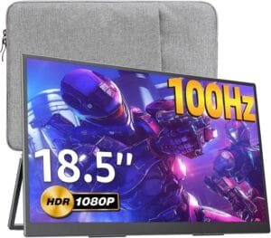 Best Home Equipment : Upperizon 18.5 Inch Portable Monitor, 1080P FHD, 100Hz, 125% sRGB with HDMI and USB-C for Laptop, MacBook, Xbox, PS4/5.