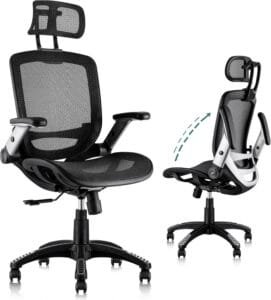 Best Home Equipment : GABRYLLY Ergonomic Office Chair with High Back and Flip-Up Arms