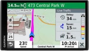 best car accessories 2025 : Garmin DriveSmart 65 GPS Navigator with built-in voice control and 6.95-inch high-resolution display.