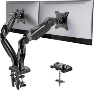 Top Home Equipment 2025 : "HUANUO Dual Monitor Stand, Fully Adjustable Desk Mount with Swivel VESA Bracket and C Clamp"