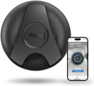 best car accessories 2025 : IQAir Atem Car Portable HEPA Air Purifier for filtering pollution, odors, gases, and asthma triggers while traveling.