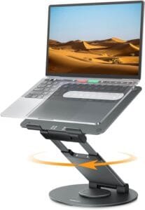  Best Home Equipment : Nulaxy Telescopic 360 Rotating Laptop Stand - Adjustable Height, Swivel Pull-Out Design, Ergonomic Riser for All Laptops