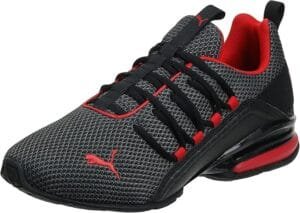 Best Budget-Friendly Shoes for Every Event  : PUMA Men's Axelion Cross-Trainer Trail Running Shoes in Black-High Risk Red, size 10 – Stylish and durable footwear for trail running and training.