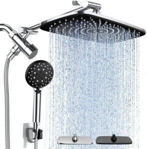  Innovative Home Appliances : Veken High Pressure Rain Shower Head Combo with Extension Arm and 6 Handheld Water Spray Modes