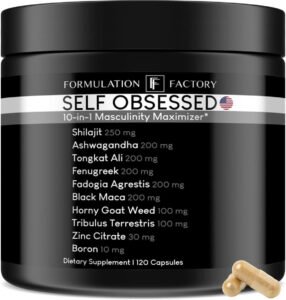 Self Obsessed 10 in 1 Masculinity Maximizer Supplement for Muscle Growth and Energy Best Home Fitness Accessories : Self Obsessed 10 in 1 Masculinity Maximizer Supplement with Shilajit, Tongkat Ali, and Ashwagandha