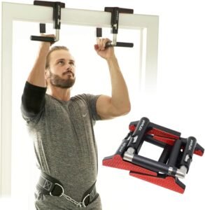 11 Best Home Fitness Accessories : Jayflex CrossGrips compact pull-up bar with adjustable handles for door 1 Best Home Fitness Accessories & Gear for 2025 – Stay Fit : frames, supporting 250 lbs capacity for home fitness.