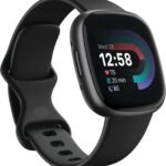 Best Smartwatches : Fitbit Versa 4 Fitness Smartwatch with GPS, 24/7 Heart Rate Monitoring, Sleep Tracking, and 40+ Exercise Modes in Black/Graphite