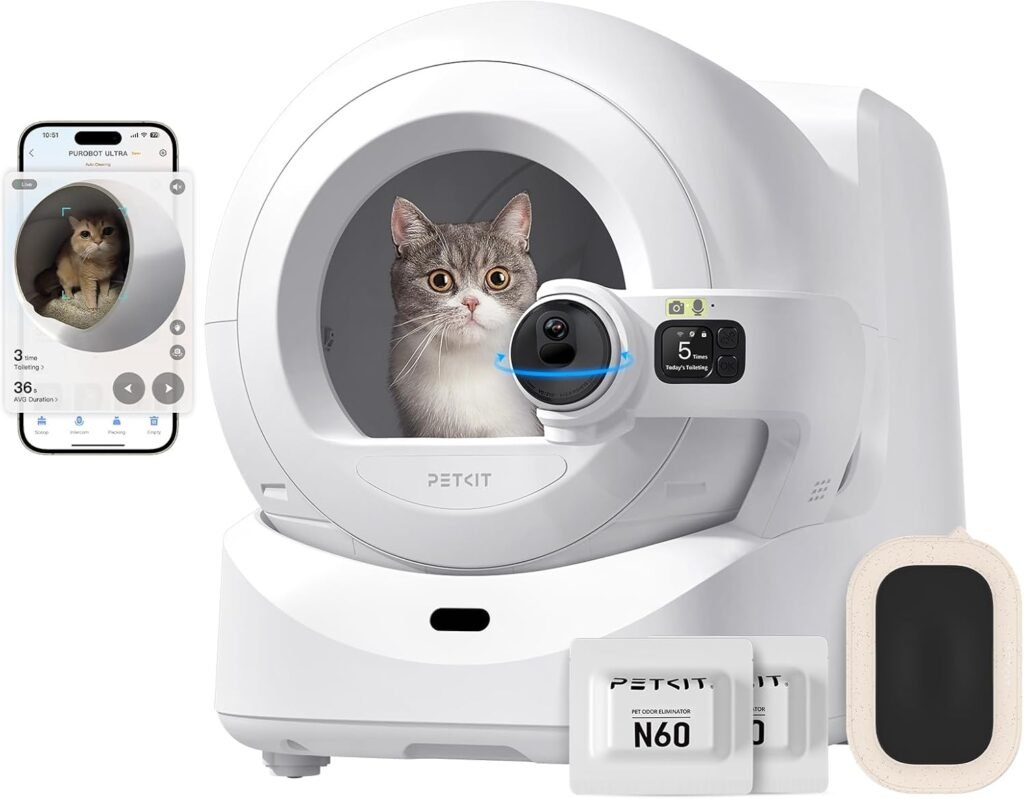 PETKIT Purobot Ultra 2025 Smart Cat Litter Box with Facial Recognition & Waste Monitor