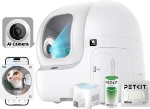 Best Top Cat Litter Robots 2025 – PETKIT Purobot Max Pro : PETKIT 2025 Purobot Max Pro AI Camera Self-Cleaning Litter Box for Multiple Cats