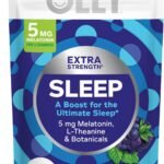 Best Sleep Gummies – OLLY 5mg for Faster, Deeper Rest 5 Olly 5mg : OLLY Extra Strength Sleep Gummy bottle with 5 mg melatonin, L-Theanine, chamomile, and lemon balm extracts, blackberry flavor