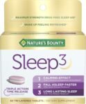 Essential Sleep & Recovery Supplements: 5 Must-Have Picks : Nature's Bounty Sleep3 Melatonin 10mg bottle, drug-free sleep aid supplement with L-Theanine and herbal blend
