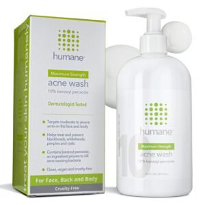 How Often Should You Exfoliate : Humane 10% Benzoyl Peroxide Acne Body Wash for face, back, and body – dermatologist-tested treatment