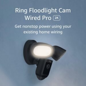 Top 10 Smart Home Gadgets 2025: Upgrade Your Life Easily 6 Top 10 Smart Home Gadgets 2025 : Ring Floodlight Cam Wired Pro in Black with Bird’s Eye View and 3D Motion Detection