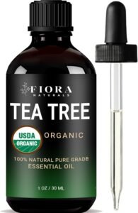natural remedies for ear infection : Fiora Naturals 100% Pure Organic Tea Tree Essential Oil 1oz