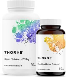 Heart Health Supplements : THORNE Daily Essentials Bundle – Multivitamin & Probiotic for Heart and Gut Health