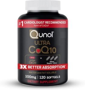 Heart Health Supplements : Qunol CoQ10 100mg Softgels – Ultra Coenzyme Q10 Supplement for Heart Health