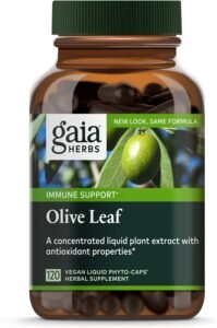 Heart Health Supplements : Gaia Herbs Olive Leaf Extract – Oleuropein-Rich Immune & Heart Health Supplement