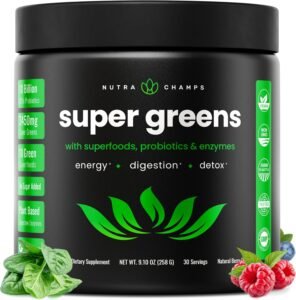 Top 7 Super Greens Powders and Gummies : NutraChamps Super Greens Powder with 20+ Organic Whole Foods